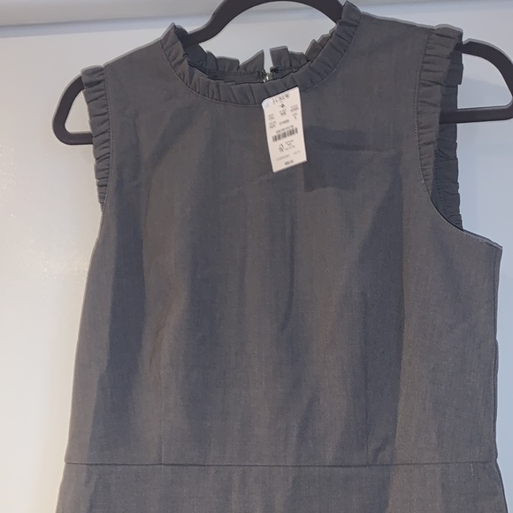 NWT- JCrew dark grey, sleeveless, fitted dress - Picture 2 of 4